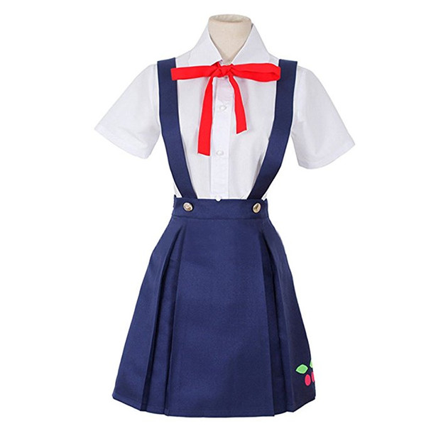 Bakemonogatari Cosplay Costume Hachikuji Mayoi Dress Halloween Uniform