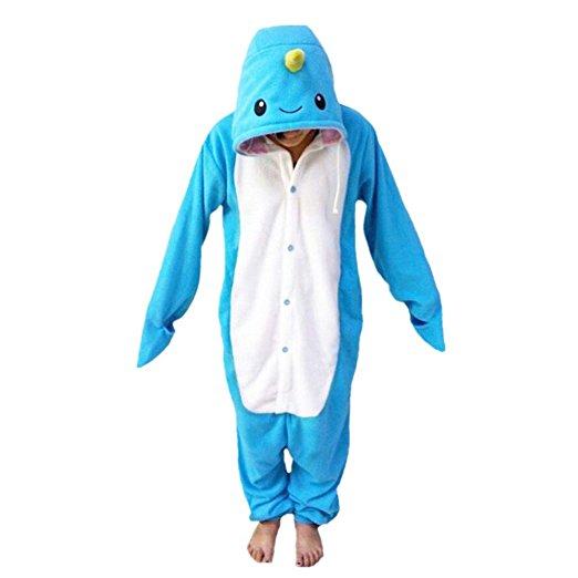 Animal Cosplay Costume Unisex Adult Narwhal Pajamas