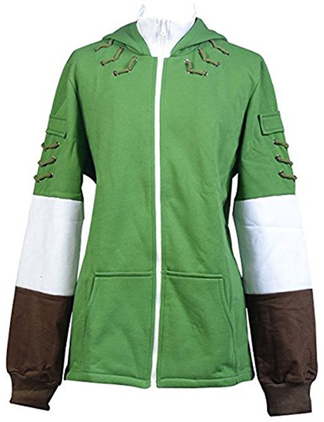 The Legend of Zelda Link Hoodie Zipper Coat Hyrule Jacket Cosplay Costume