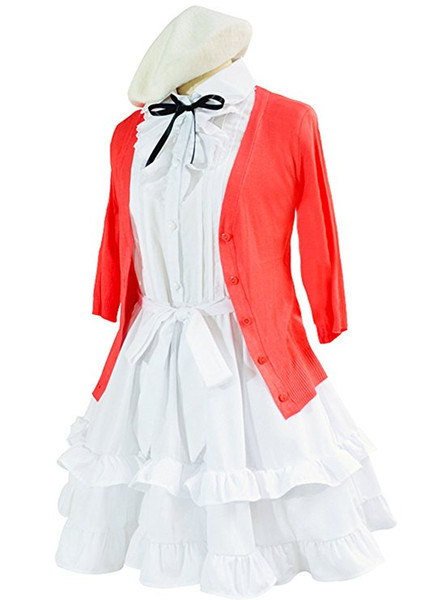 Saenai Heroine no Sodatekata Daily Wear White Party Dress Red Cardigan Girls Dress Cosplay Costume
