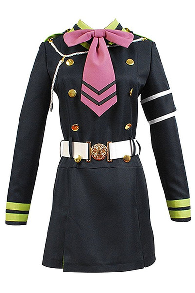 Halloween Seraph of the End Shinoa Hiragi Uniform Dress Cosplay Costume