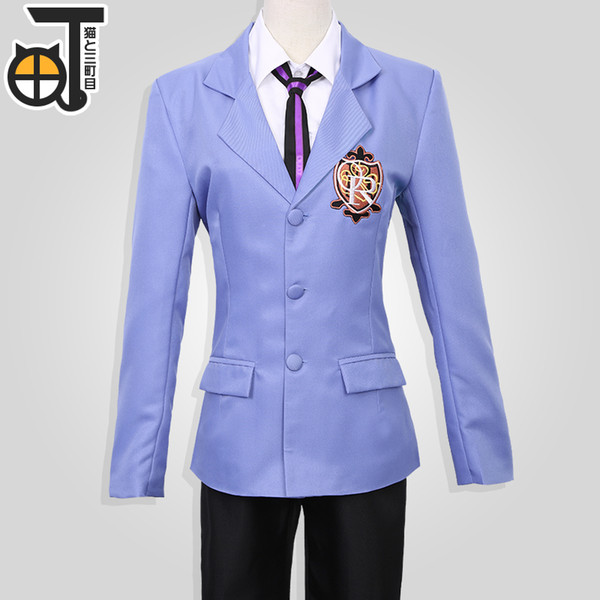 Ouran High School Host Club Boy Uniform coat shirt pant tie set Cosplay Costume