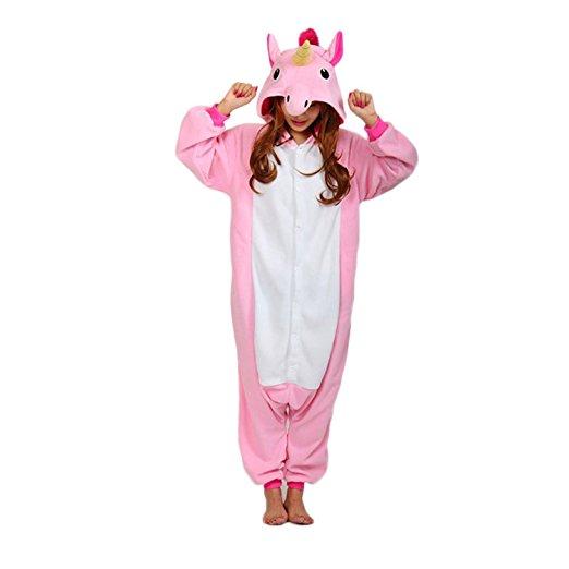 Animal Cosplay Costume Unisex Adult Pink Unicorn Pajamas