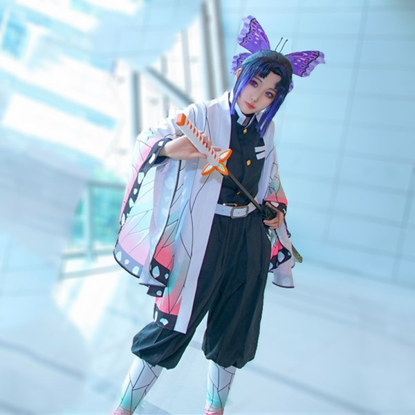 Kochou Shinobu cosplay costumes Japanese anime Kimetsu no Yaiba clothing Halloween Party cosplay costumes Spot supply