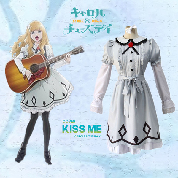 Tuesday cosplay costumes gray dress Japanese anime CAROLE & TUESDAY clothing Halloween cosplay costumes Spot supply