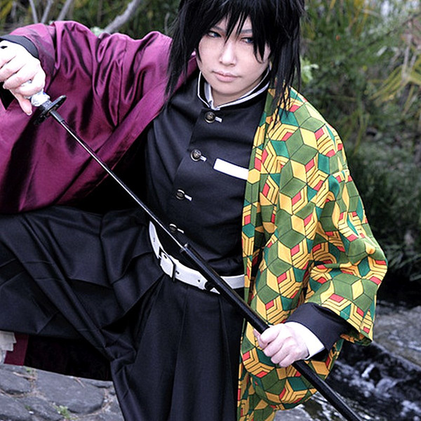 Tomioka Giyuu cosplay costumes Japanese anime Kimetsu no Yaiba clothing Halloween cosplay costumes Spot supply full set