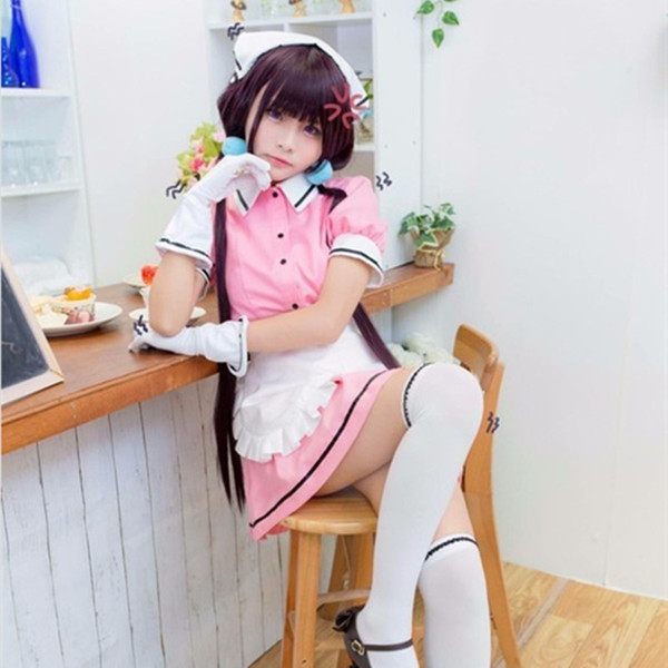 Sakuranomiya Maika cosplay costumes Japanese anime Blend S pink Maid outfit Halloween cosplay costumes Spot supply Free 