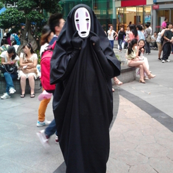 No face Kaonashi cosplay costumes robe Japanese anime Spirited Away clothing Masquerade/Mardi Gras/Carnival costumes supply from stock