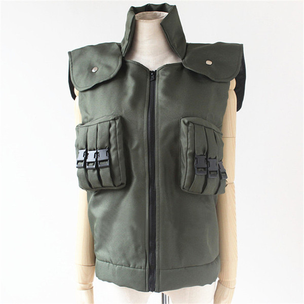 Hot Japanese Anime NARUTO Cosplay Costumes Hatake Kakashi Green Unisex green Vest Garment D 018 55