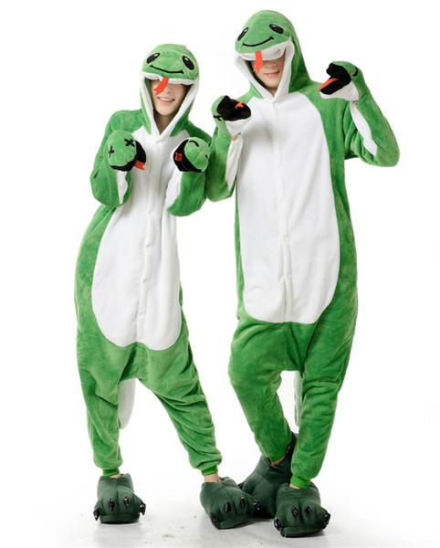 Womens Mens Unisex Green Jumpsuit Onesie Pyjamas Costumes Cosplay R011 S--XL