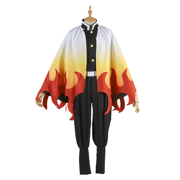 Anime Demon Slayer Kimetsu no Yaiba Rengoku Kyoujurou Cosplay Costume Halloween Costumes For Women Men