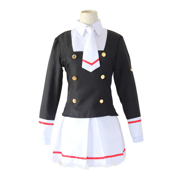 Li Tomoyo School Uniform Cardcaptor Sakura Clear Card Cosplay Costume Sakura Kinomoto Shaoran Li Tomoyo School Uniform Sailor Suit