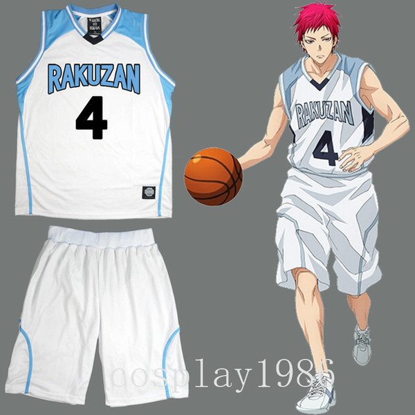 Cosplay Japanese Anime Kuroko no Basuke Akashi Seijuro Rakuzan School Sport Basketball Jersey Shorts Suit Costume
