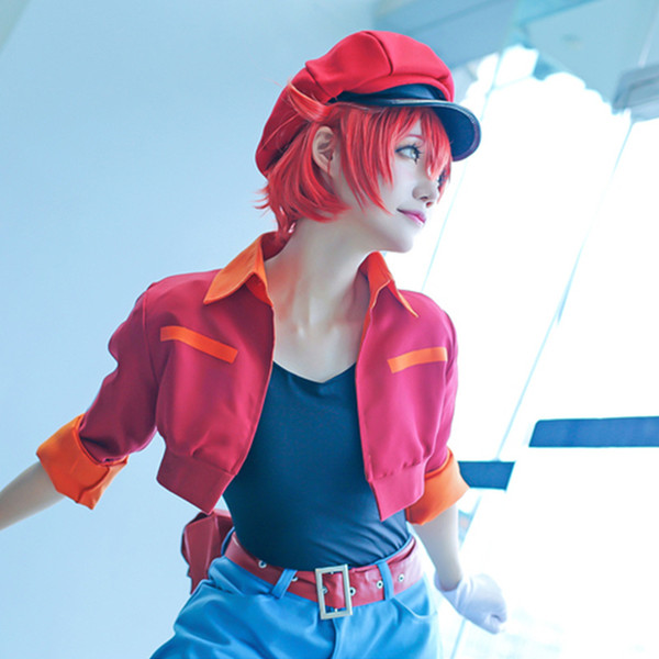 Erythrocyte / Red Blood Cell cosplay costumes Japanese anime Cells at Work!Hataraku Saibou clothing Halloween costumes Spot supply