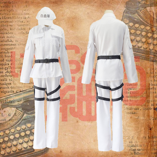 White Blood Cell /Neutrophil cosplay costumes Japanese anime Cells at Work!Hataraku Saibou clothing Halloween costumes Spot supply