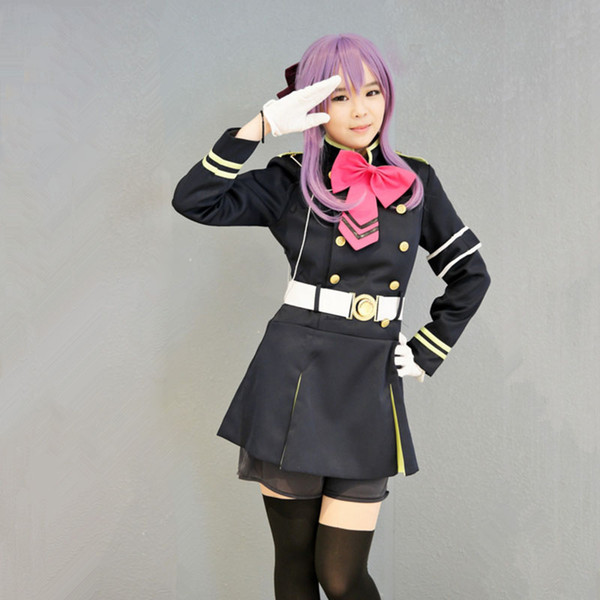 Hiiragi Shinoa costumes cosplay uniform Japanese anime Seraph of the end clothing Masquerade/Mardi Gras/Carnival costumes supply from stoc