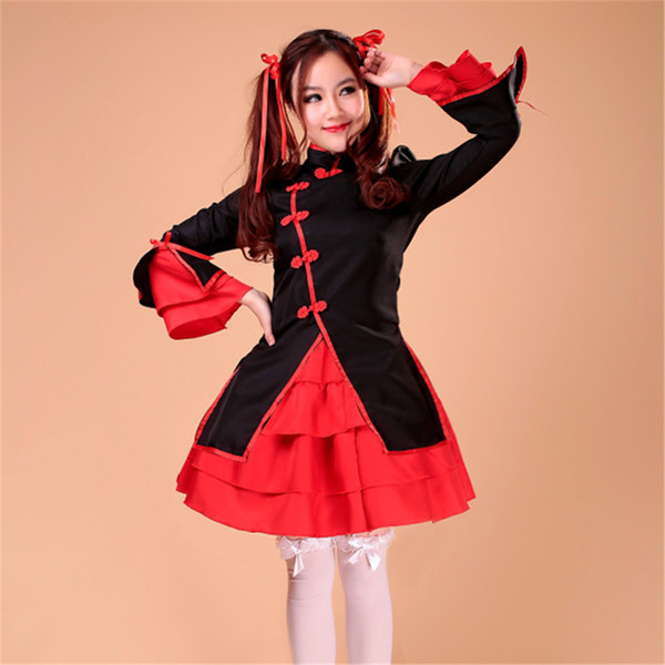 Shanghai Story Chinese Style Dancer Princess Skirt Lolita Maid Outfit Costume Cosplay