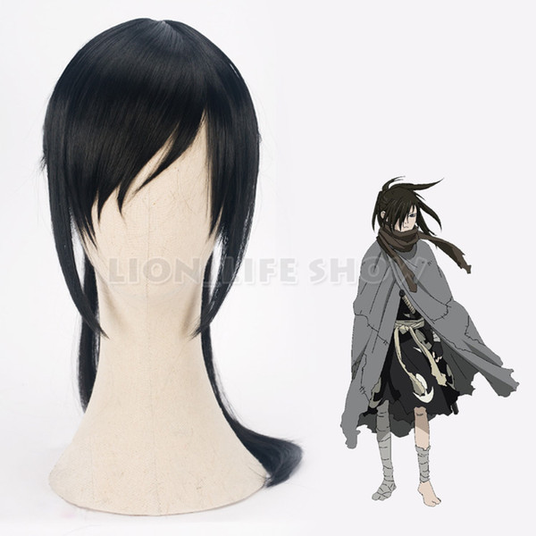 Dororo Hyakkimaru Cosplay Hair Wig Black Ponytail Clip Osamu Tezuka Anime New