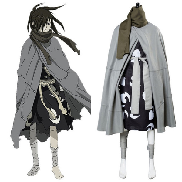 New Japanese Anime Dororo Cosplay Costume Hyakkimaru Kimono Cosplay Costume Cloak Halloween Costumes Full Set