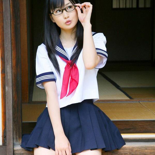 Wholesale-Japanese school girl uniform | 3 white bar , short sleeve , red scarf sailor suit | cosplay JK uniform clothing women