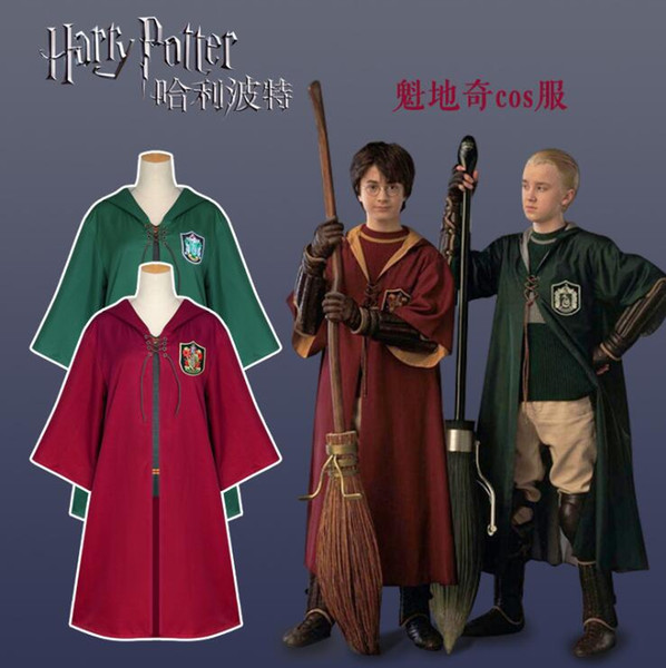 Harry Potter Cosplay Cloak Gryffindor Slytherin Magic Cloaks Cosplay Costume Robe Cape for Adult Kids OOA5507