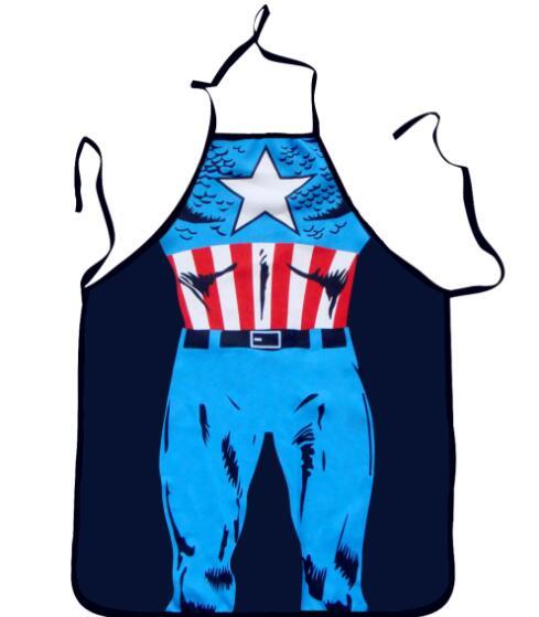 Creative cosplay Captain America Spider-Man Apron Digital Print Apron Birthday Gift Adult Gift Props European and American Explosive Home