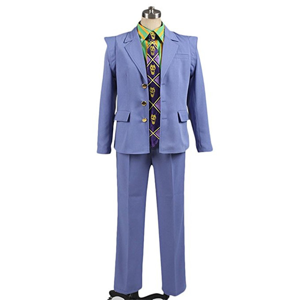 JoJos Bizarre Adventure Cosplay Costume Yoshikage Kira Halloween Uniform