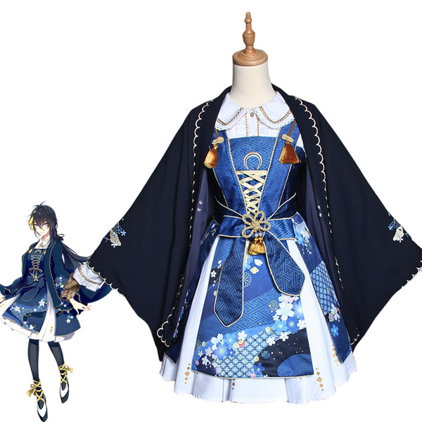 Mikazuki Munechika Cosplay Touken Ranbu Costume Jumper Skirt Dress Touken Ranbu Cosplay Mikazuki Munechika Doujin