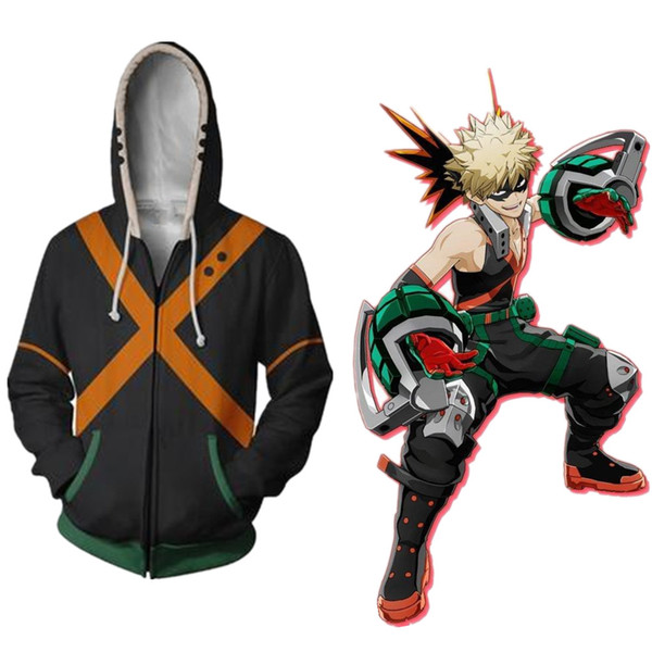 Asian Size Japan Anime My Hero Academia Boku No Hero Academia Kohei Horikoshi Cosplay Costume Long Sleeve Coat Unisex Hoodie