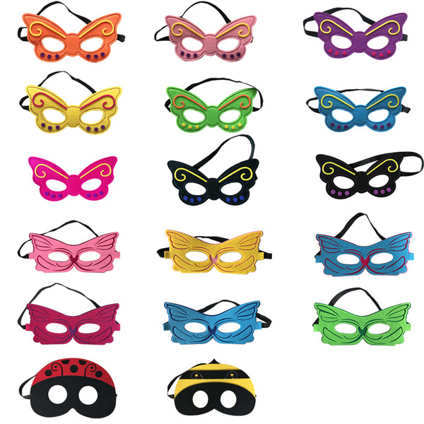 210 Styles Kids Masks New Cartoon Character Film Star Cosplay Felt Child Masks Halloween Christmas Holiday Favor Cosplay Superhero Masks