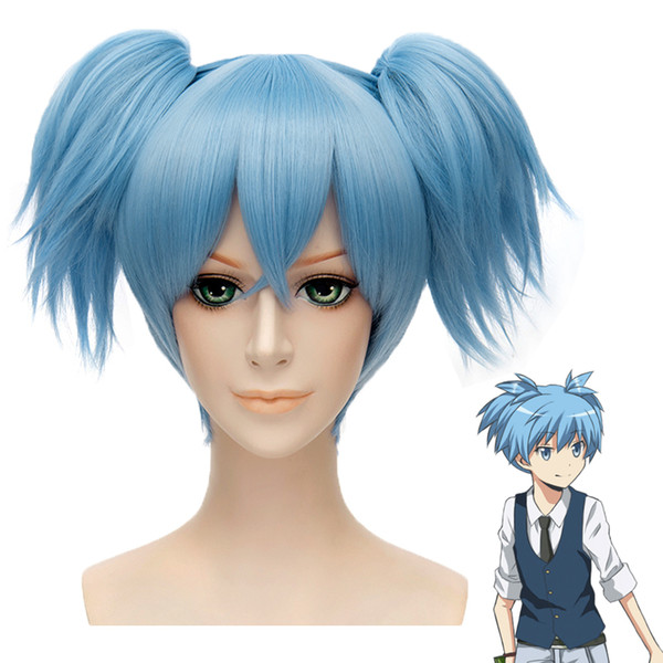 Anime Assassination Classroom Shiota Nagisa Ponytails Wig Cosplay Costume Ansatsu Kyoushitsu Synthetic Hair Halloween Party wigs