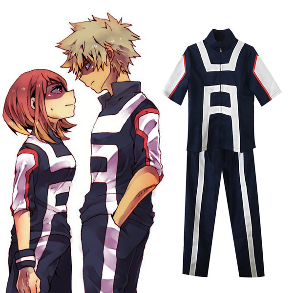 Boku no Hero Academia My Hero Academia OCHACO URARAKA Midoriya Izuku Bakugou Midoriya Iida School Sportswear Cosplay Costume