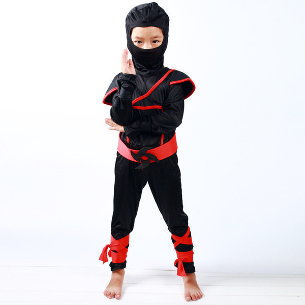 kids naruto Ninja cosplay Costume Cool Boys black knight Costume Children Fancy Dress Halloween costume for kids