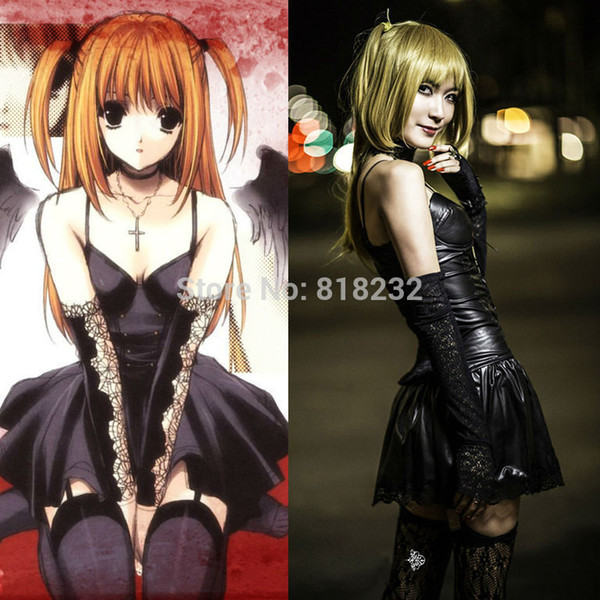 Wholesale-Death Note Misa Amane Imitation Leather Dress Sexy Uniform Cosplay Costumes