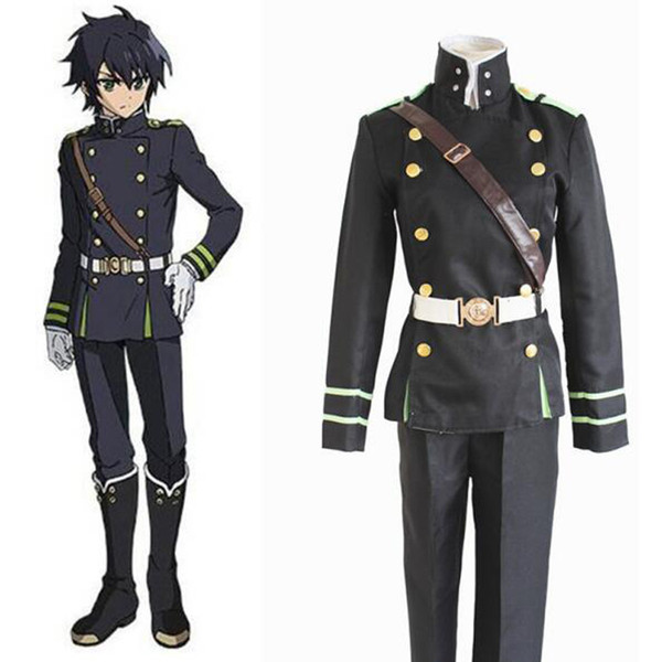 Anime Seraph Of The End Owari no Seraph Yuichiro Hyakuya Cosplay Costume Full Set Uniform free shipping