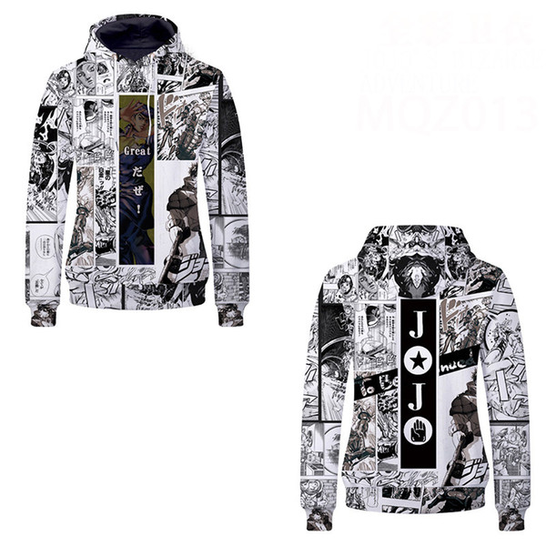 JoJo's Bizarre Adventure Kujo Jotaro Pullover Hoodie Cosplay Costume Spring Autumn Men Women Fashion Sweatshirt Streetwear