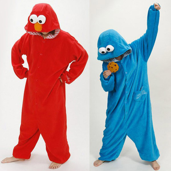 Wholesale-Adult animal pajamas one piece cookie cosplay monster pajama onesies for adults costume animal jumpsuit pajama free shipping