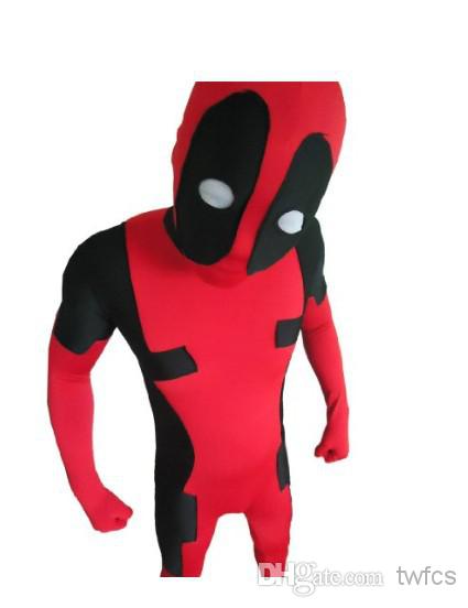 New Super hallloween cosplay costume Deadpool Full Body Lycra Spandex Bodysuit Halloween Zentai Suit Cosplay Costumes