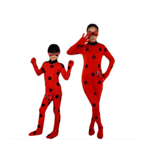 Costume for Adult Kids Girls  Costumes Lady Bug  Zentai Suit for Halloween Cosplay