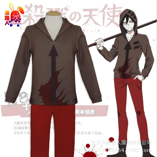 Cosplay Angels of Death Costume Isaac Foster Zack Cosplay Sweatshirts Uniex 3D Printing Zipper Jacket Hooded Sweater Coat Tops