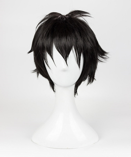 Anime Mirai Nikki The Future Diary Yukiteru Amano Wigs Short Black Heat Resistant Synthetic Hair Cosplay Wig + Wig Cap