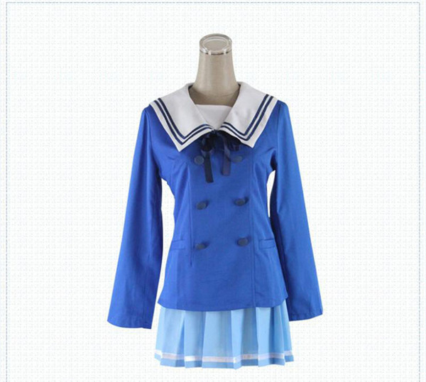 Anime Kyokai no Kanata Beyond the Boundary Cosplay Costume Kuriyama Mirai School Uniforms Knitwear Cosplay Cardigan Sweater