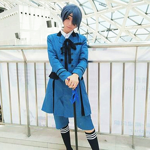 Ciel Phantomhive cosplay costumes uniform Japanese anime Black Butler clothing Halloween/Masquerade/Mardi Gras/Carnival costumes full set