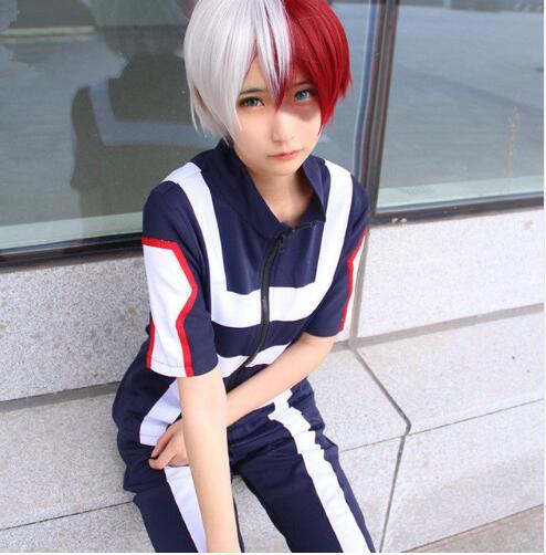 JP Anime Boku no Hero Bakugou Katsuki/Iida Tenya/Todoroki Shouto Cosplay Costume My Hero Academia Sportswear Tops+Pants