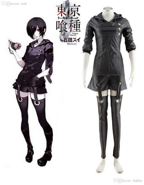 Wholesale-Tokyo Ghoul Touka Kirishima Ghouls Fighting Uniform Anime Cosplay Costume 