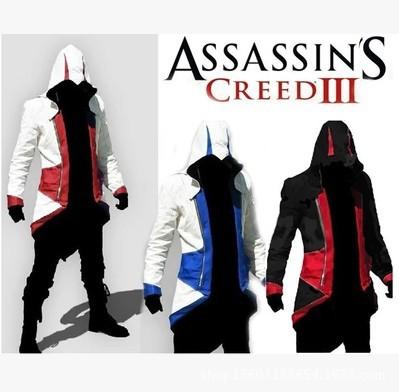 Hot Sale Assassins Creed 3 III Conner Kenway Hoodie Coat Jacket Cosplay Costume