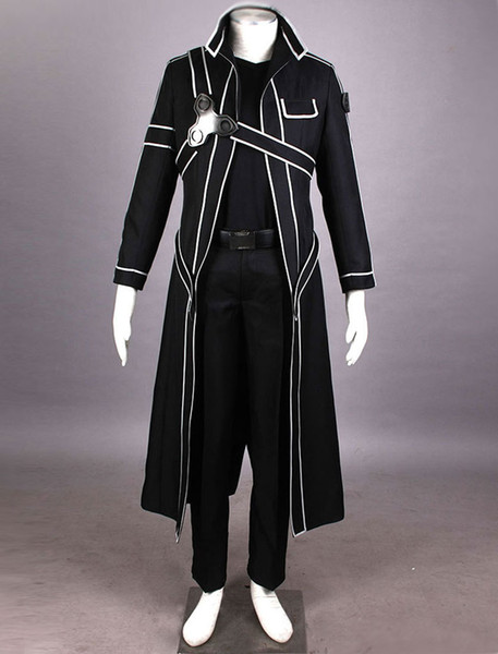 Wholesale-2016 HOT New Sword Art Online Cos Kirigaya Kazuto cosplay Uniform Dress Cosplay Costume Kirito cosplay suit