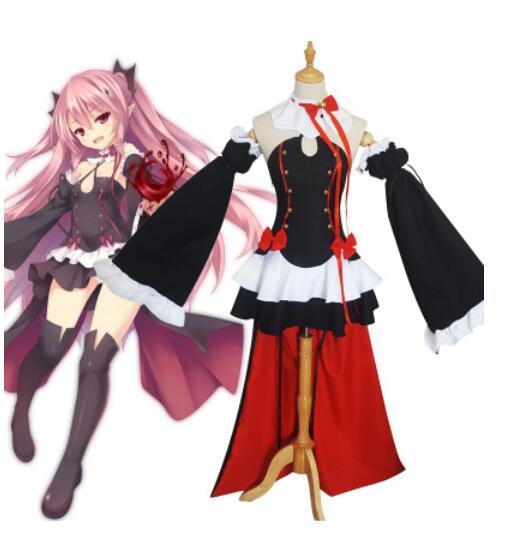 Anime Seraph Of The End Krul Tepes Cosplay Costume Owari no Seraph Vampire Halloween Uniform Dress Clothing + Shorts + Headwear