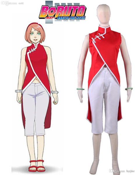 Wholesale-Free Shipping Boruto: Naruto the Movie Haruno Sakura Cheongsam Anime Cosplay Costume