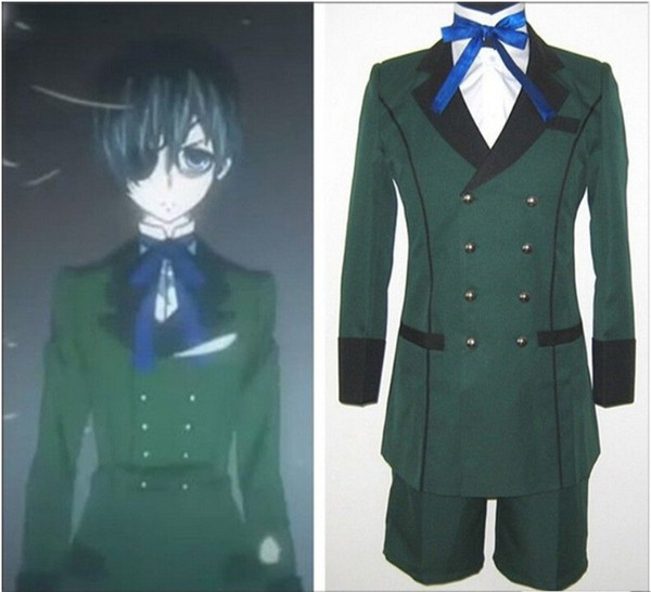 Wholesale-2015 Black Butler kuroshitsuji Ciel Phantomhive Costume emboitement Sebasti Kuroshitsuji Aristocrat Cosplay Costume